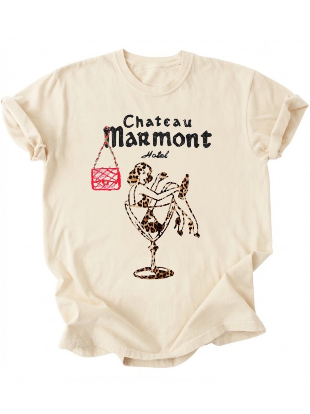 Chateau Marmont Hotel Chic Graphic Cotton Gildan T-Shirt